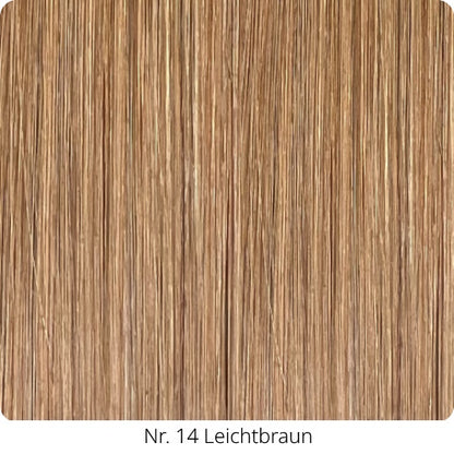 25  Extensions aus Echthaar für Haarverlängerung mit flachen Bondings 1 g