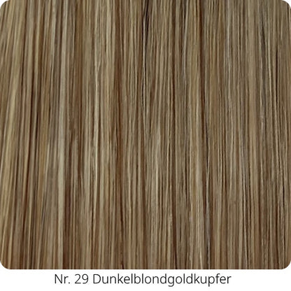 25  Extensions aus Echthaar für Haarverlängerung mit flachen Bondings 1 g