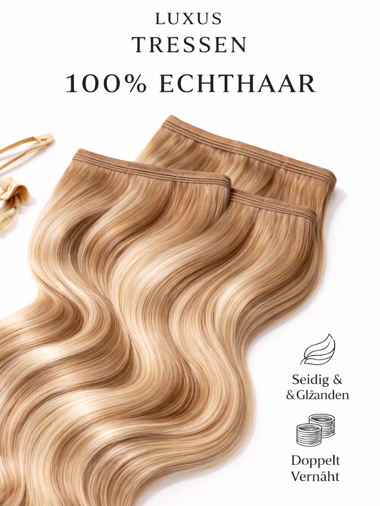 Echthaar Tresse für natürliche Haarverlängerung